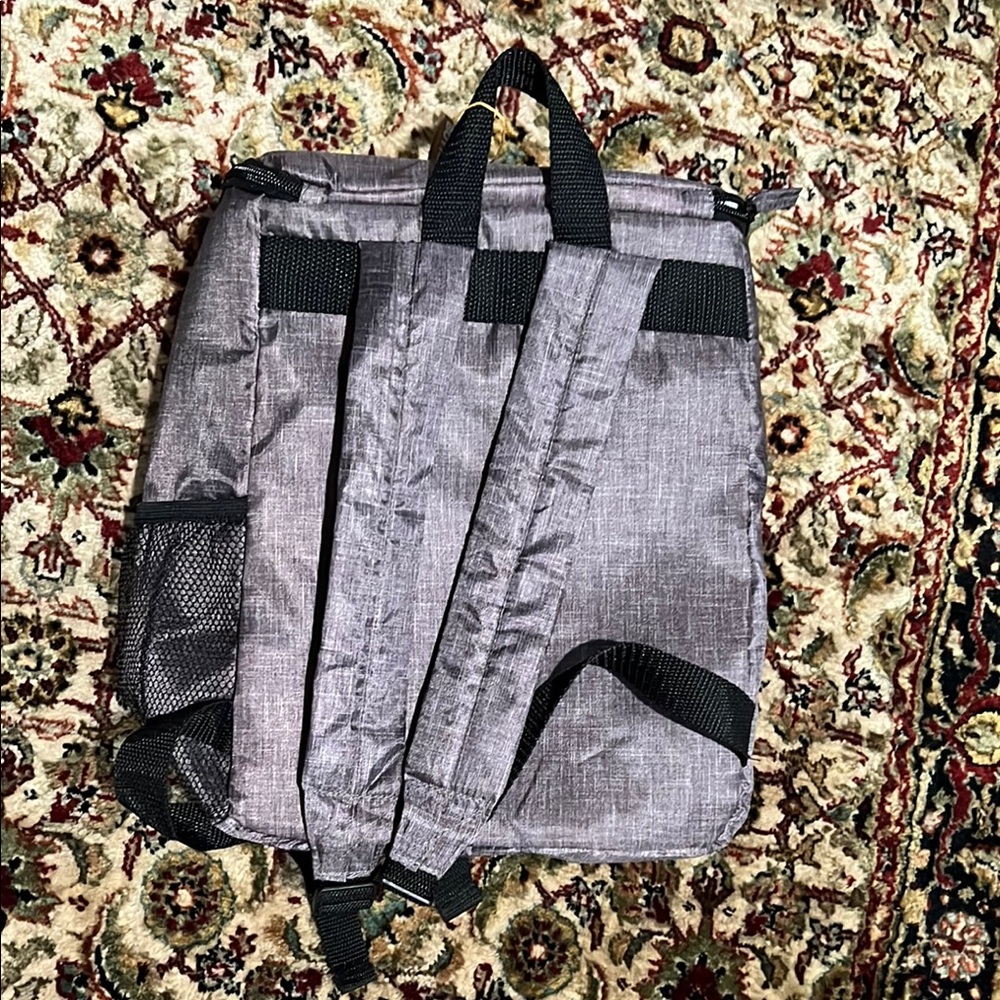 Travel Picnic Insulated Cold Pack Backpack Gray New